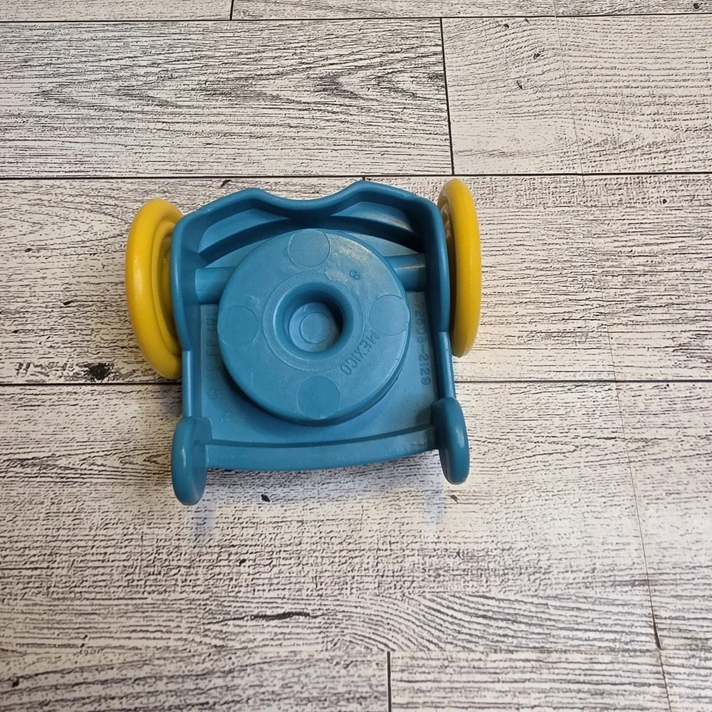 Fisher Price Little People 1995  Blue Wheelchair / Yellow Wheels
